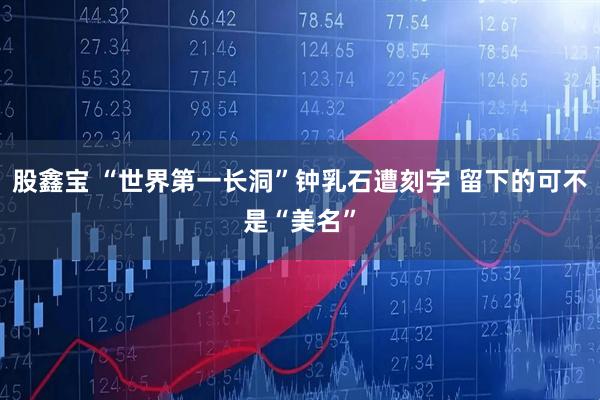 股鑫宝 “世界第一长洞”钟乳石遭刻字 留下的可不是“美名”