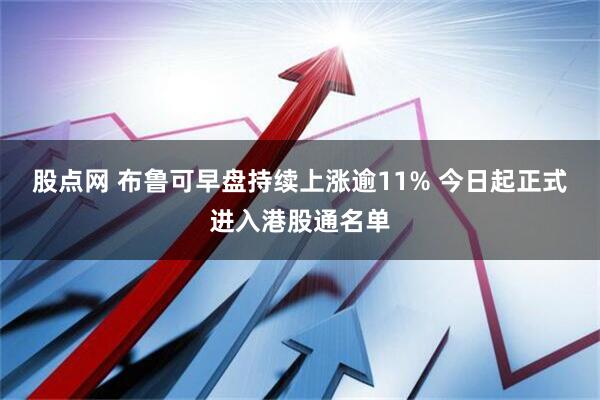 股点网 布鲁可早盘持续上涨逾11% 今日起正式进入港股通名单