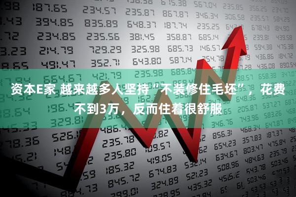 资本E家 越来越多人坚持“不装修住毛坯”，花费不到3万，反而住着很舒服